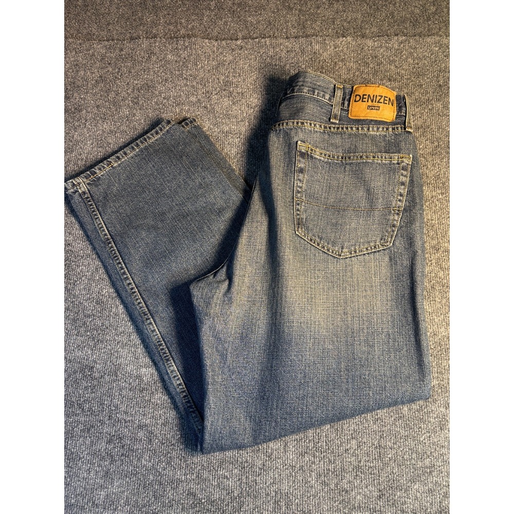 Denizen from Levi's 285 Jeans Mens 42x32 Blue Denim Relaxed Fit Straight Leg